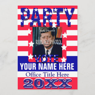 Politische Kampagnen-Party Einladung