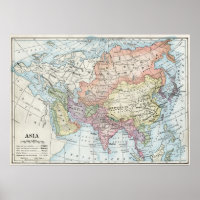 Politische Karte Asiens (1916)