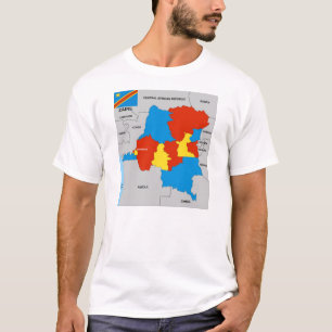 Politische Karte des zaire-Landes T-Shirt