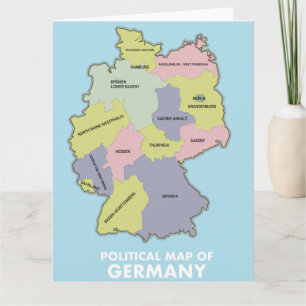 Politische Karte Deutschlands Postkarte
