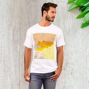 Politische Karte Kirgisistans und Zentralasiens T-Shirt