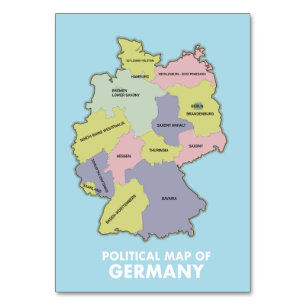 Politische Karte von Deutschland Riesige Kaffeetas