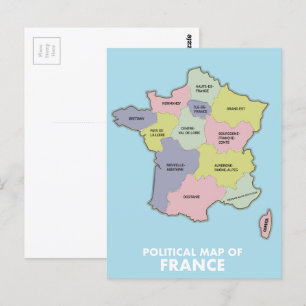 Politische Karte von Frankreich