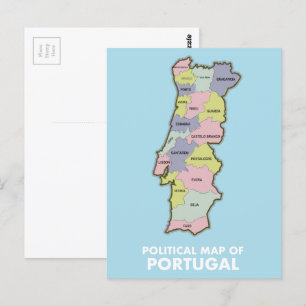 Politische Karte von Portugal