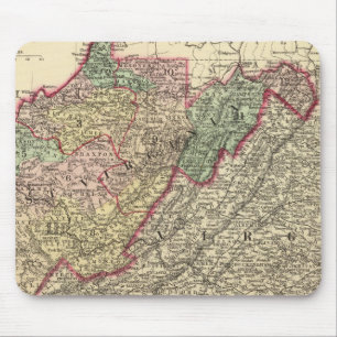 Politische Karte Westjordanlands Mousepad