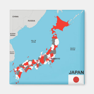 politische Kartenflagge Japan-Landes Magnet