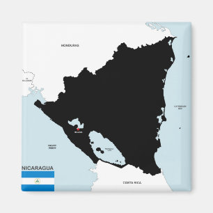 politische Kartenflagge Nicaragua-Landes Magnet