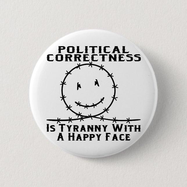 Politische Korrektheit ist Tyrannei mit einem Button (Vorderseite)