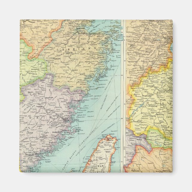 Politische Landkarte der östlichen China Magnet (Vorne)