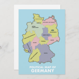 Politische Landkarte Deutschlands Save The Date
