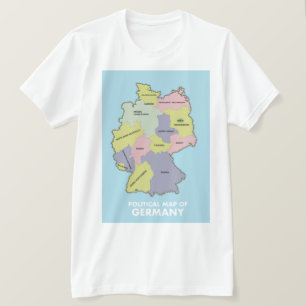 Politische Landkarte Deutschlands T-Shirt