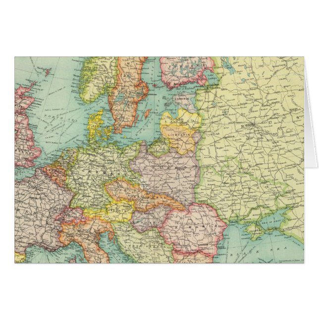 Politische Landkarte Europas (Vorderseite (Horizontal))