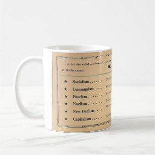 Politische Philosophie c.1934 Whit's Cafe Kaffeetasse