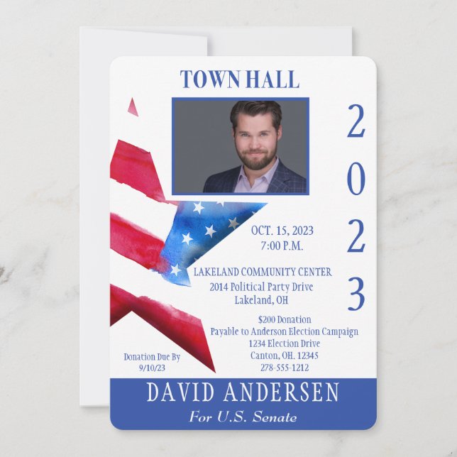 Politische Rathausstiftung Einladung W/Foto (Vorderseite)