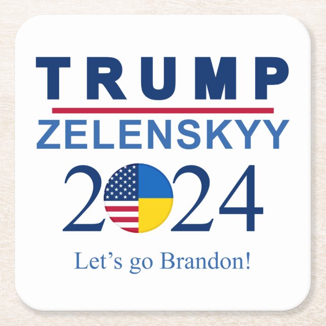 Politische Satire-Untersetzer Trumps Rechteckiger Pappuntersetzer (Vorderseite)