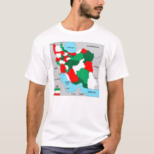 politische schwarze Kartenflagge der Iran-Landes T-Shirt