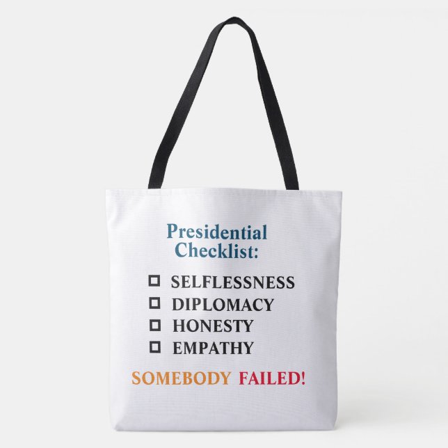 Politische Tasche, Anti-Trump-Tasche (Vorderseite)