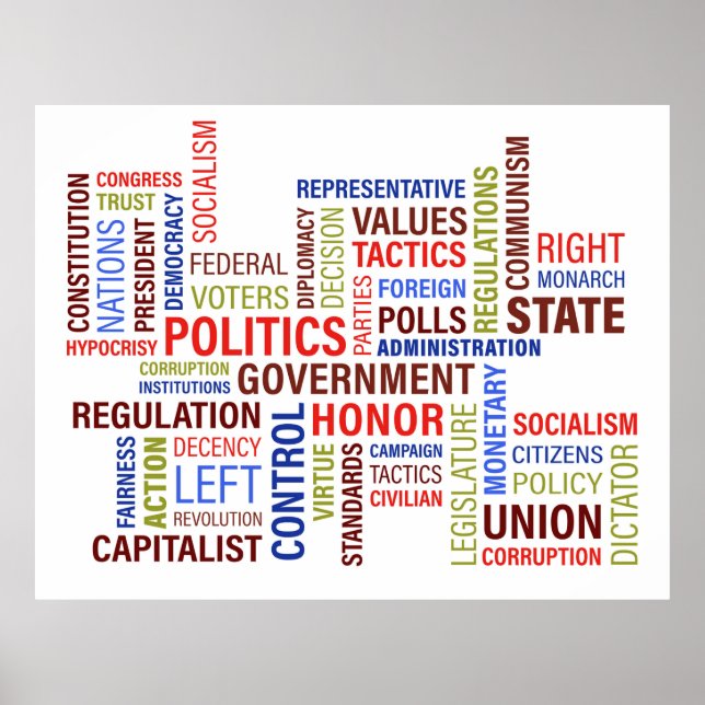Politische Typografie Poster (Vorne)