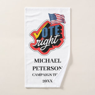 Politische Wahlkampagne in den USA Kundgebung Hand Handtuch