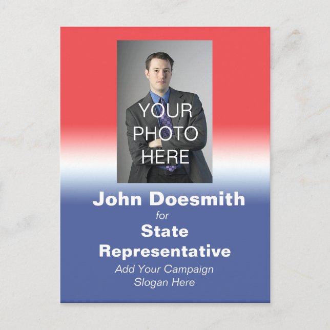 Politische Wahlkampagne nach der Wahl Postkarte (Vorderseite)