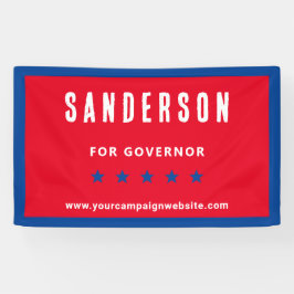 Politische Wahlkampagne Name Red White Blue Banner