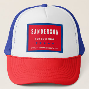Politische Wahlkampagne Name Red White Blue Truckerkappe