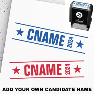 Politische Wahlkampagne unter dem Namen eines Kand Permastempel