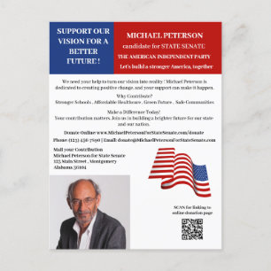 Politische Wahlkampffinanzierung Spende Postkarte