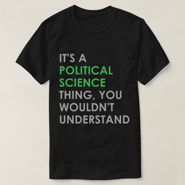 Politische Wissenschaft T-Shirt (Design vorne)