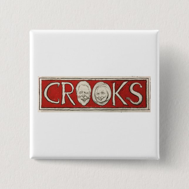 Politischer Cartoon-Knopf Button (Vorderseite)