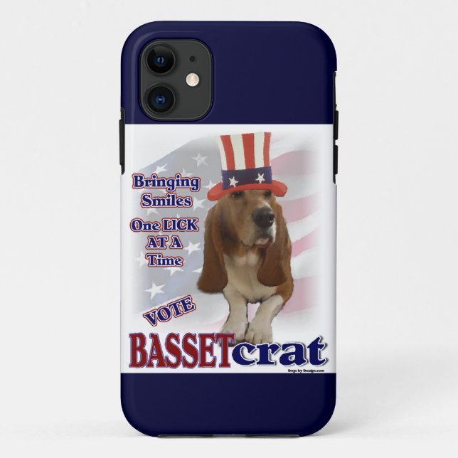 Politischer Humor im Basset Hound Case-Mate iPhone Hülle (Rückseite)