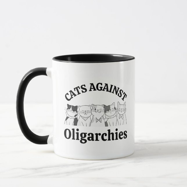 Politischer Humor Katzen Anti-Trump Funny Cat Vate Tasse (Links)