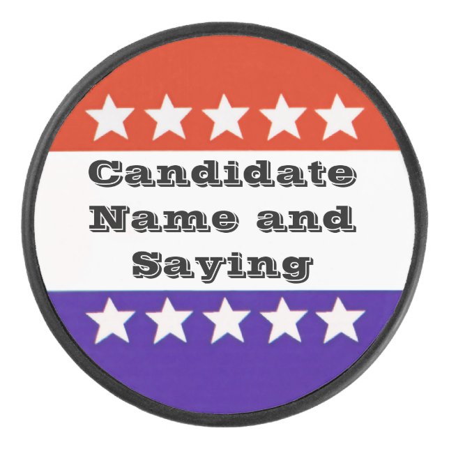 Politischer Knopf Eishockey Puck (Vorderseite)