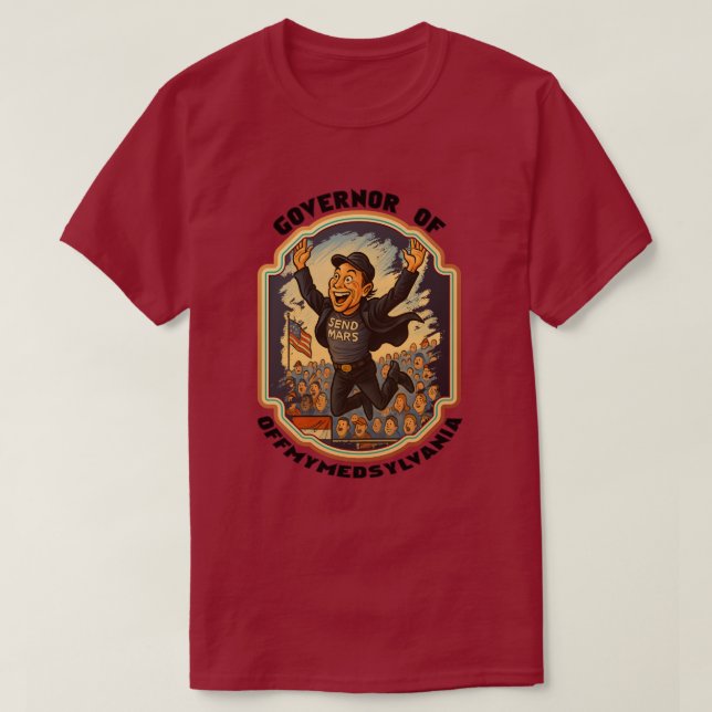 Politischer Parodie-T - Shirt "Gouverneur von Odmy (Design vorne)