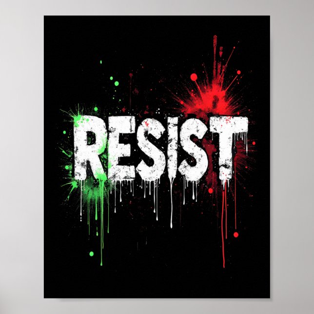 Politischer Protest widerstehen Poster (Vorne)