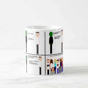 Politisches Comic Kaffeetasse