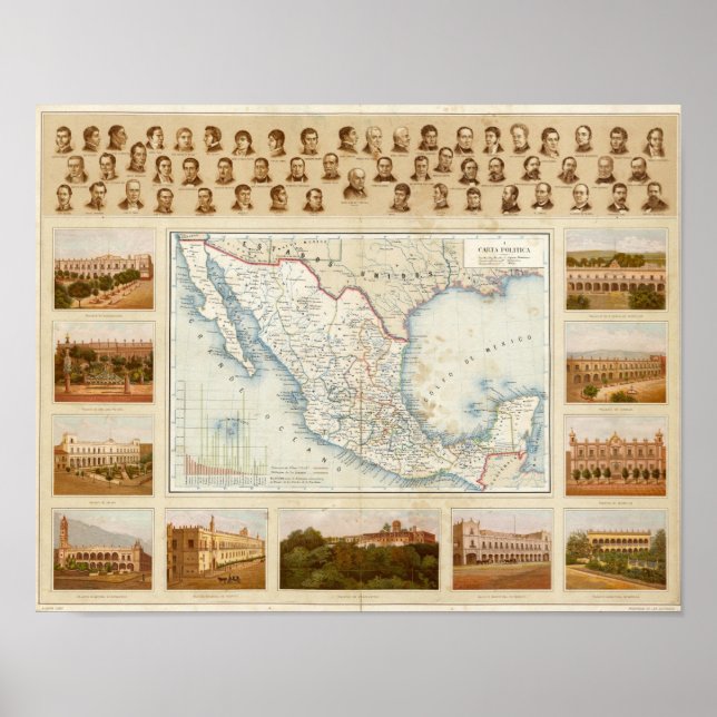 Politisches Diagramm Poster (Vorne)