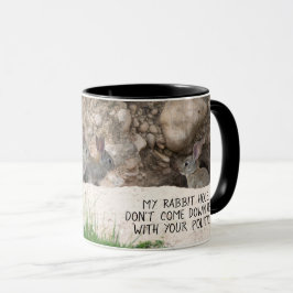 Politisches Kaninchen Hole Bunny Foto Politischer Tasse