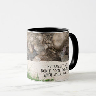 Politisches Kaninchen Hole Bunny Foto Politischer  Tasse