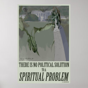 politisches Plakat des geistigen Problem-24x36
