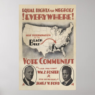 Politisches Plakat USA Wähle Kommunistische Partei