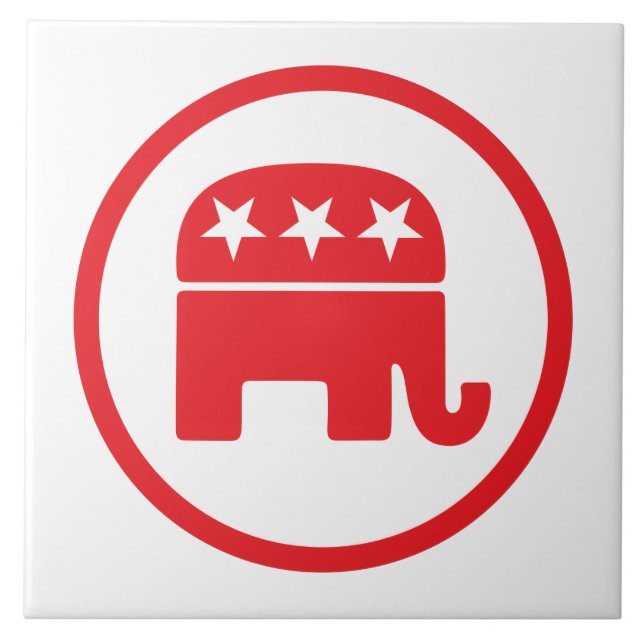 Politisches Symbol des republikanischen Party (Ele Fliese (Vorderseite)