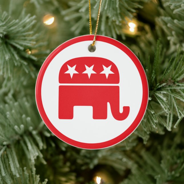 Politisches Symbol des republikanischen Party (Ele Keramik Ornament (Baum)