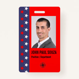 Politisches Thema Sicherheit ID-Abzeichen Ausweis