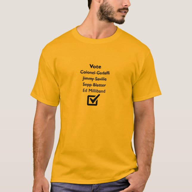 Politisches Verspotten des Wahl-Abstimmungs-T - T-Shirt (Vorderseite)