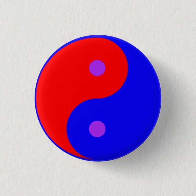 Politisches Yin Yang Button (Vorderseite)