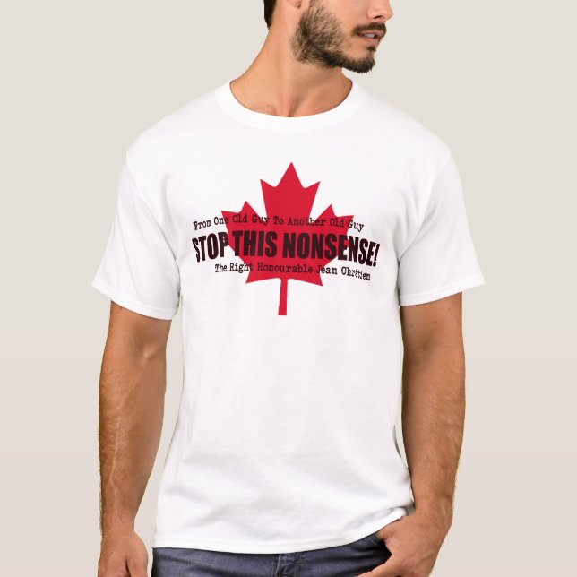 Politisches Zitat stoppt diesen nONSENSE Red Maple T-Shirt (Vorderseite)