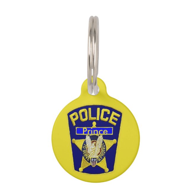 Polizei Abzeichen Dog Tag Tiermarke (Vorderseite)
