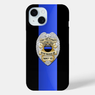 Polizei-Abzeichen - dünne blaue Linie iPhone 15 Hülle