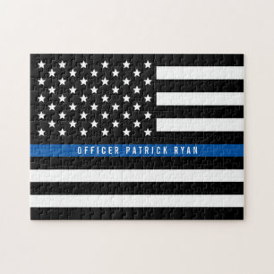 Polizei-addieren dünne Blue Line-amerikanische Puzzle